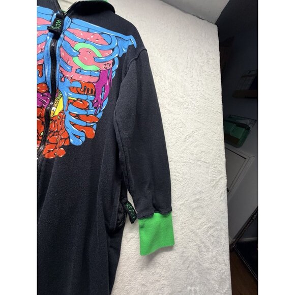 Tipsy Elves x The Chive Sz M Skeleton Halloween One Piece Jumpsuit Bodysuit - Picture 3 of 9